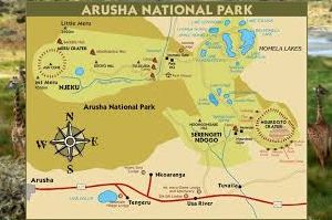 map of Arusha national park